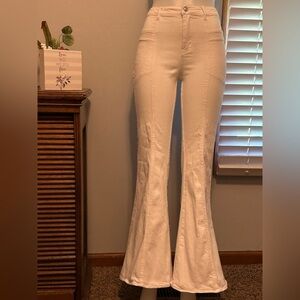 Bell bottoms, Sz S, Entro white denim, white jeans, see pics for measurements
